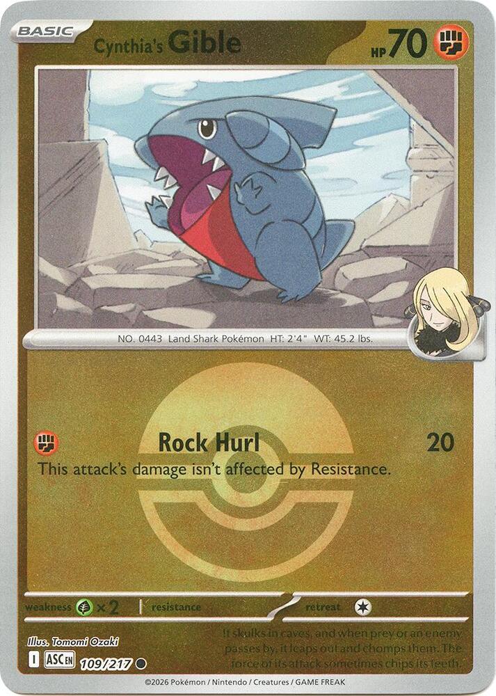 109-PB Cynthia's Gible – Ascended Heroes