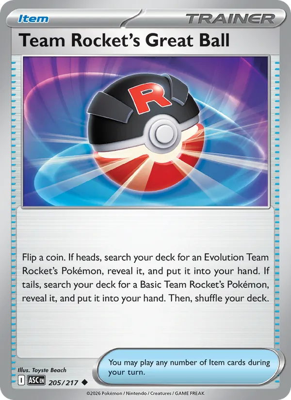 205-RH Team Rocket's Great Ball – Ascended Heroes