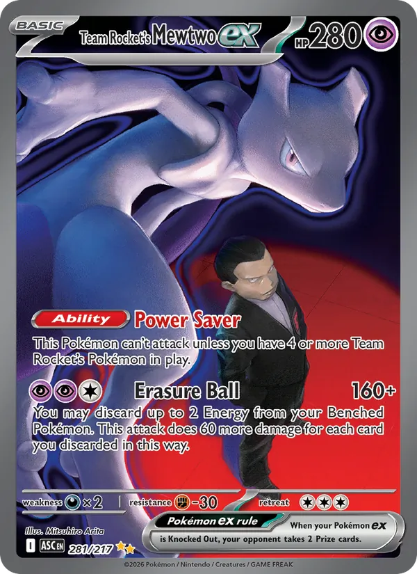 281 Team Rocket's Mewtwo ex – Ascended Heroes