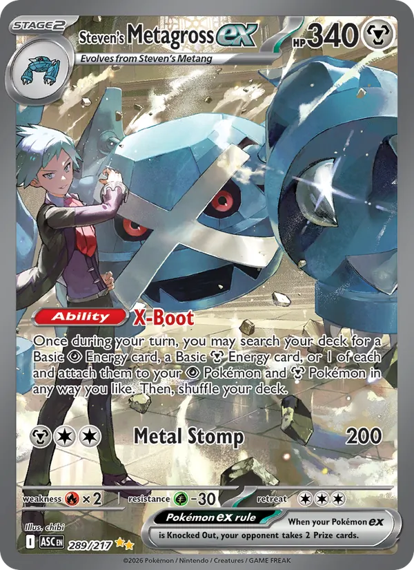 289 Steven's Metagross ex – Ascended Heroes