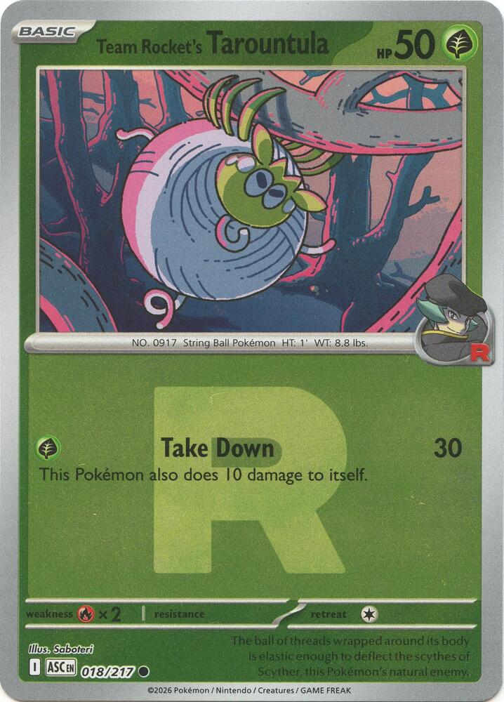 018-reverse-teamrocket Team Rocket's Tarountula – Ascended Heroes