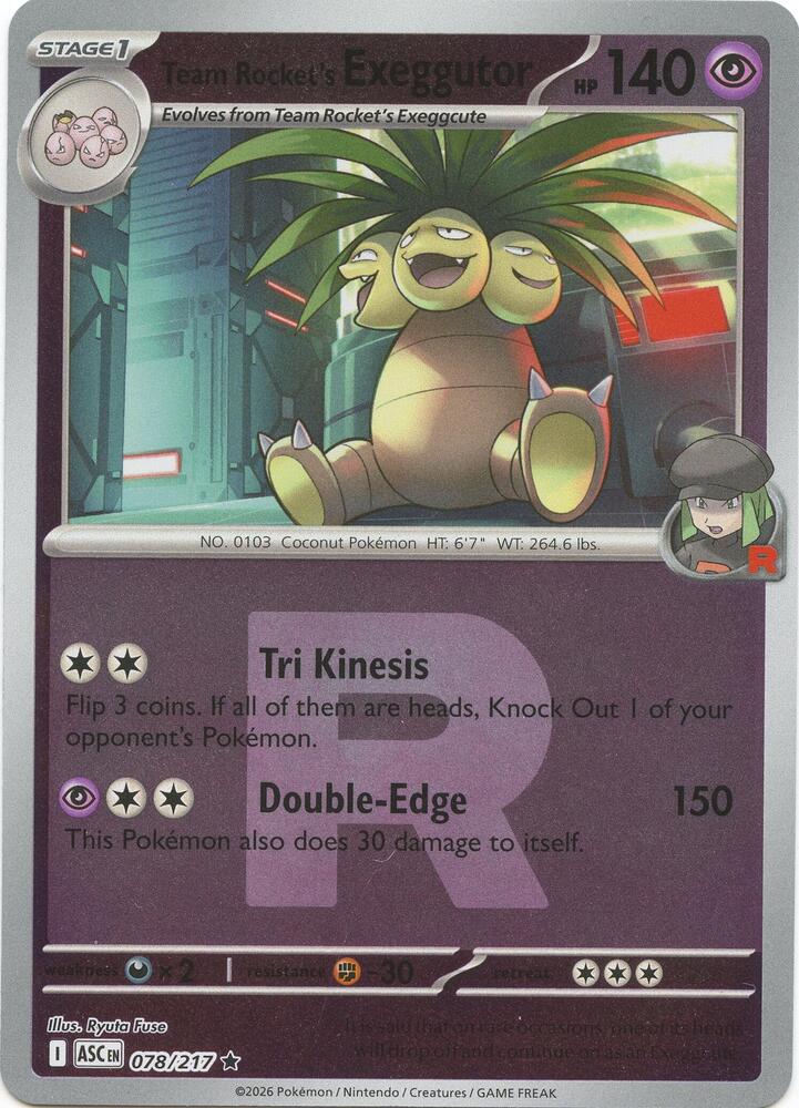078-reverse-teamrocket Team Rocket's Exeggutor – Ascended Heroes