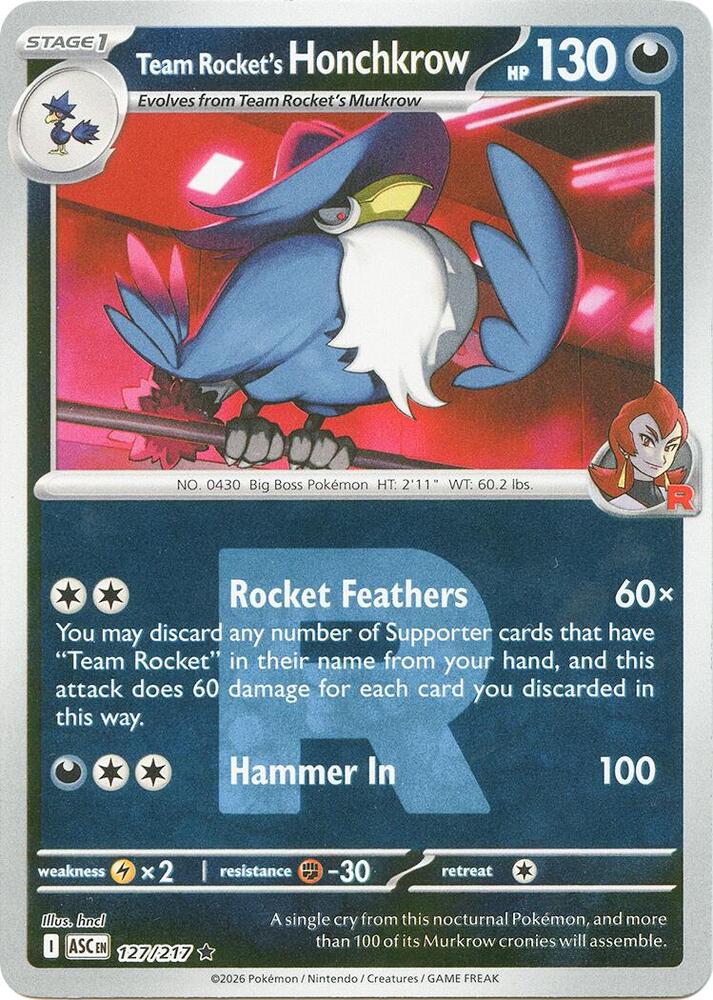 127-reverse-teamrocket Team Rocket's Honchkrow – Ascended Heroes
