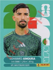 ALG20 Mohammed Amoura – FIFA World Cup 2026 Panini
