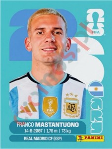 ARG15 Franco Mastantuono – FIFA World Cup 2026 Panini