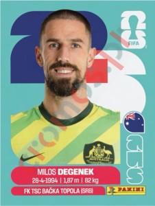 AUS10 Milos Degenek – FIFA World Cup 2026 Panini