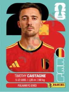 BEL4 Timothy Castagne – FIFA World Cup 2026 Panini