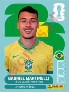BRA18 Gabriel Martinelli – FIFA World Cup 2026 Panini