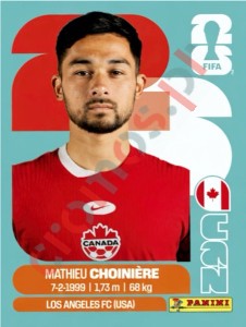 CAN15 Mathieu Choinière – FIFA World Cup 2026 Panini