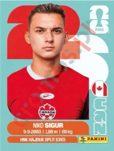 CAN16 Niko Sigur – FIFA World Cup 2026 Panini