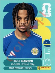 CUW20 Sontje Hansen – FIFA World Cup 2026 Panini