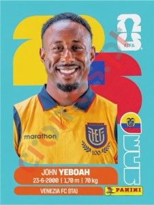 ECU14 John Veboah – FIFA World Cup 2026 Panini