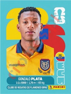ECU16 Gonzalo Plata – FIFA World Cup 2026 Panini