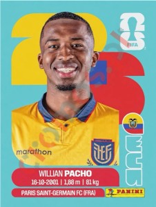 ECU6 Willian Pacho – FIFA World Cup 2026 Panini