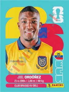 ECU8 Joel Ordóñez – FIFA World Cup 2026 Panini