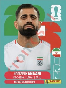 IRN8 Hossein Kanaani – FIFA World Cup 2026 Panini