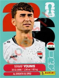 IRQ8 Manaf Younis – FIFA World Cup 2026 Panini