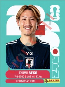 JPN4 Ayumu Seko – FIFA World Cup 2026 Panini