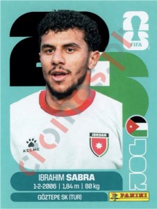 JOR20 Ibrahim Sabra – FIFA World Cup 2026 Panini