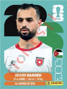 JOR9 Ibrahim Saadeh – FIFA World Cup 2026 Panini