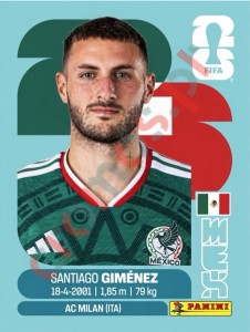 MEX16 Santiago Giménez – FIFA World Cup 2026 Panini