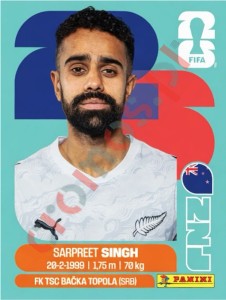 NZL11 Sarpreet Singh – FIFA World Cup 2026 Panini