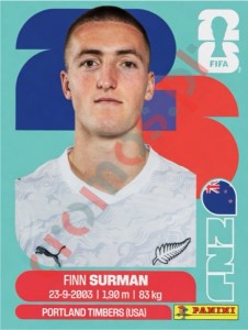 NZL9 Finn Surman – FIFA World Cup 2026 Panini