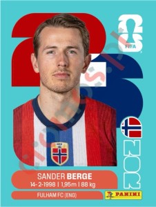 NOR11 Sander Berge – FIFA World Cup 2026 Panini