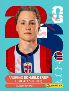 NOR12 Andreas Schjelderup – FIFA World Cup 2026 Panini