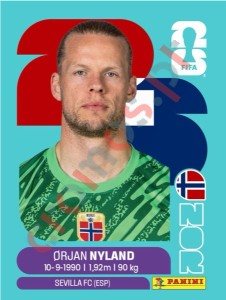 NOR2 Orjan Nyland – FIFA World Cup 2026 Panini