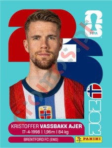 NOR5 Kristoffer Vassbakk Ajer – FIFA World Cup 2026 Panini