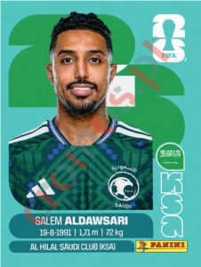 KSA16 Salem Aldawsari – FIFA World Cup 2026 Panini
