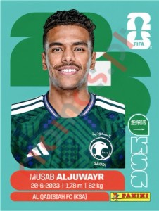 KSA9 Musab Aljuwayr – FIFA World Cup 2026 Panini