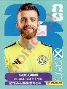SCO2 Angus Gunn – FIFA World Cup 2026 Panini