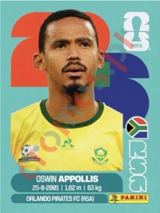 RSA20 Oswin Appollis – FIFA World Cup 2026 Panini