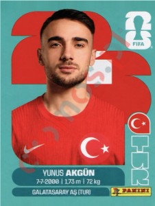 TUR16 Yunus Akgun – FIFA World Cup 2026 Panini