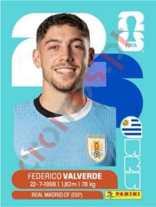 URU10 Federico Valverde – FIFA World Cup 2026 Panini