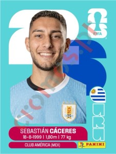 URU6 Sebastian Caceres – FIFA World Cup 2026 Panini