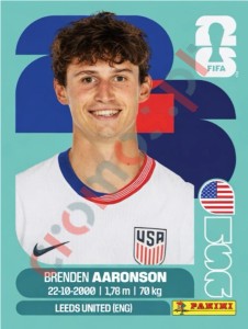 USA17 Brenden Aaronson – FIFA World Cup 2026 Panini