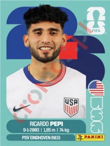 USA18 Ricardo Pepi – FIFA World Cup 2026 Panini