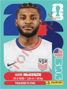 USA5 Mark McKenzie – FIFA World Cup 2026 Panini