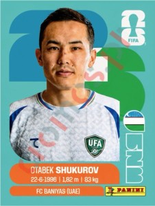 UZB11 Otabek Shukurov – FIFA World Cup 2026 Panini