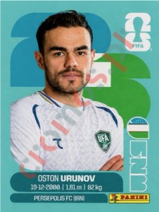 UZB17 Oston Urunov – FIFA World Cup 2026 Panini