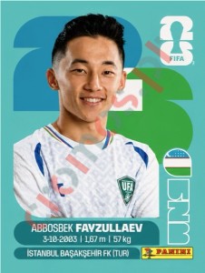 UZB20 Abbosbek Fayzullaev – FIFA World Cup 2026 Panini