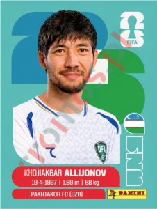 UZB8 Khojiakbar Alijonov – FIFA World Cup 2026 Panini