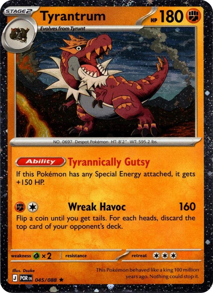 045-holo-cosmos Tyrantrum (Cosmos Holo) – Perfect Order