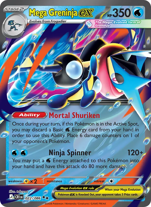 022 Mega Greninja ex – Chaos Rising