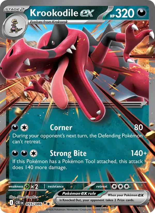 055 Krookodile ex – Chaos Rising