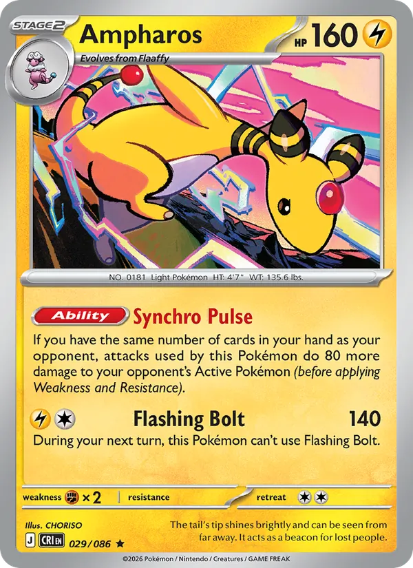 029-RH Ampharos – Chaos Rising