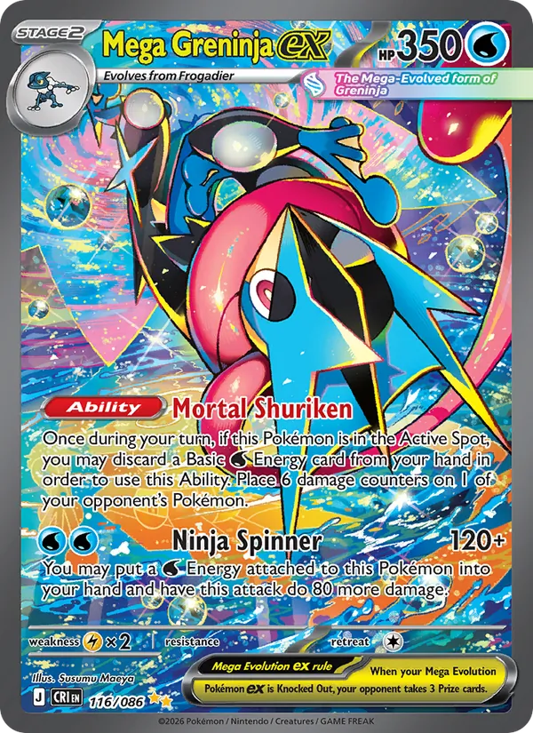 116 Mega Greninja ex – Chaos Rising